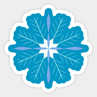 Blue minimalist snowflake Sticker